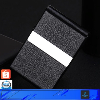 Gentlemen item กล่องใส่บุหรี กล่องใส่บัตร กระเป๋าใส่นามบัตร สเตนเลส PU Business Name Card Holder Wallet No. 2614