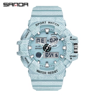 SANDA นาฬิกาผู้ชาย Sport Men Watch Waterproof Men Watch