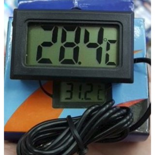 เครื่องวัดอุณหภูมิขนาดเล็ก สีดำ Digital Thermometer บอกแต่อุณหภูมิ
