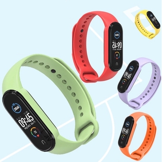 สายนาฬิกาข้อมือซิลิโคนสําหรับ Xiaomi Mi Band 6 5 4 3 Xiaomi Band 5