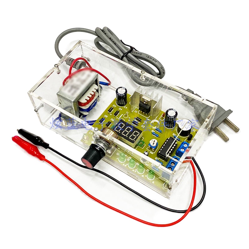 ┇LM317 แหล่งจ่ายไฟแบบปรับได้ ชุด หม้อแปลงไฟฟ้า DC เปลือกเข็มขัดอิเล็กทรอนิกส์ DIY ชิ้นส่วนการผลิตงาน