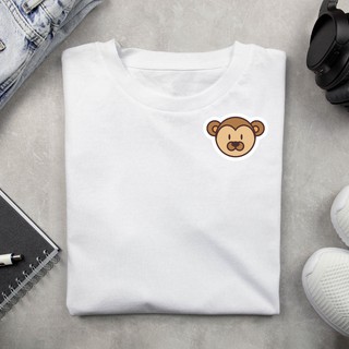 สติ๊กเกอร์รีดติดเสื้อ ตัวรีดติดเสื้อ แบรนด์โลโก้ หน้าน้องลิง