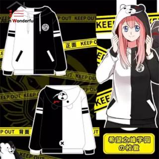 danganronpa monokuma เสื้อกันหนาวมีฮู้ดสําหรับผู้ชายและผู้หญิง