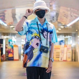 เสื้อฮาวาย​ CARNIVAL® X Naruto *Sasuke Hawall Shirt* แท้100%