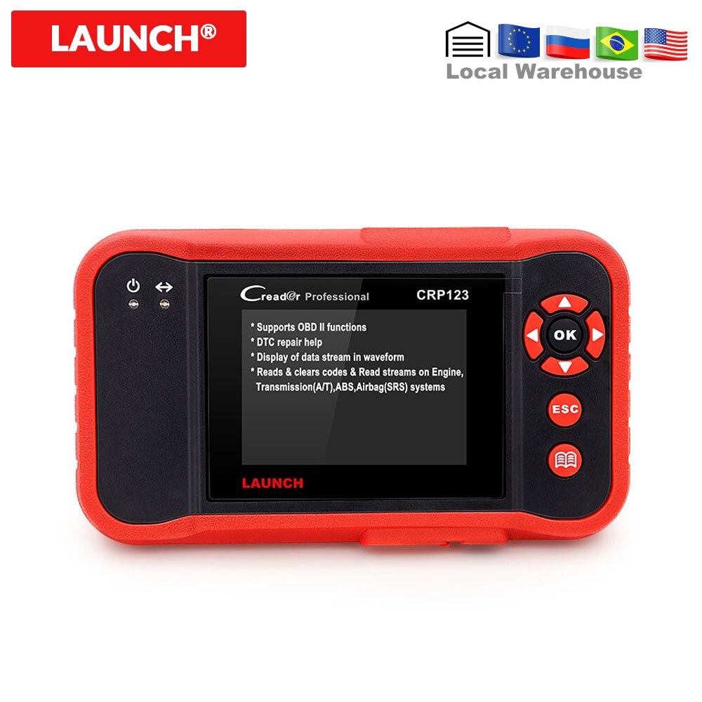 LAUNCH CRP123 ABS/SRS/เครื่องส่งสัญญาณ/เครื่องอ่านรหัสเครื่องยนต์เครื่องมือวินิจฉัย OBDII X431 CRP 1