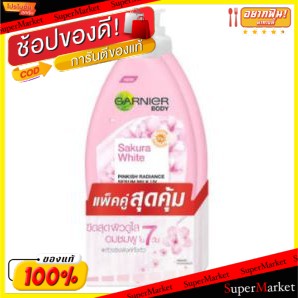 🔥สินค้าขายดี!! GARNIER SAKURA WHITE BODY LOTION การ์นิเย่ ซากุระ ไวท์ บอดี้ โลชั่น ขนาด 400ml แพ็คคู่ (2ขวด) ผลิตภัณฑ์บำ