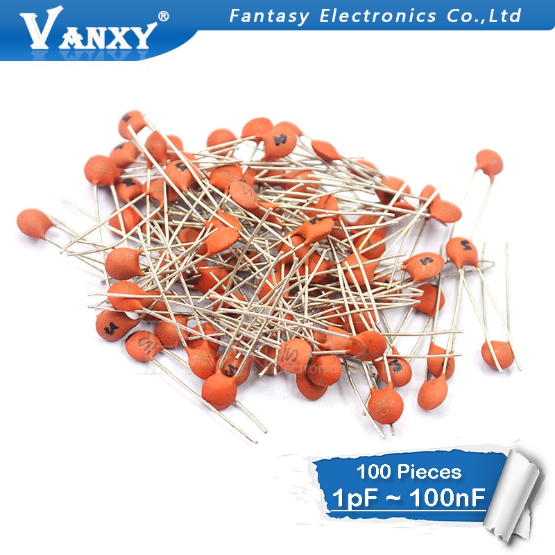 ตัวเก็บประจุเซรามิค 50 V 40 Pf ~ 560 Pf 40 Pf 47 Pf 50 Pf 56 Pf 68 Pf 75 Pf 82 Pf 100 Pf 120 Pf 150 