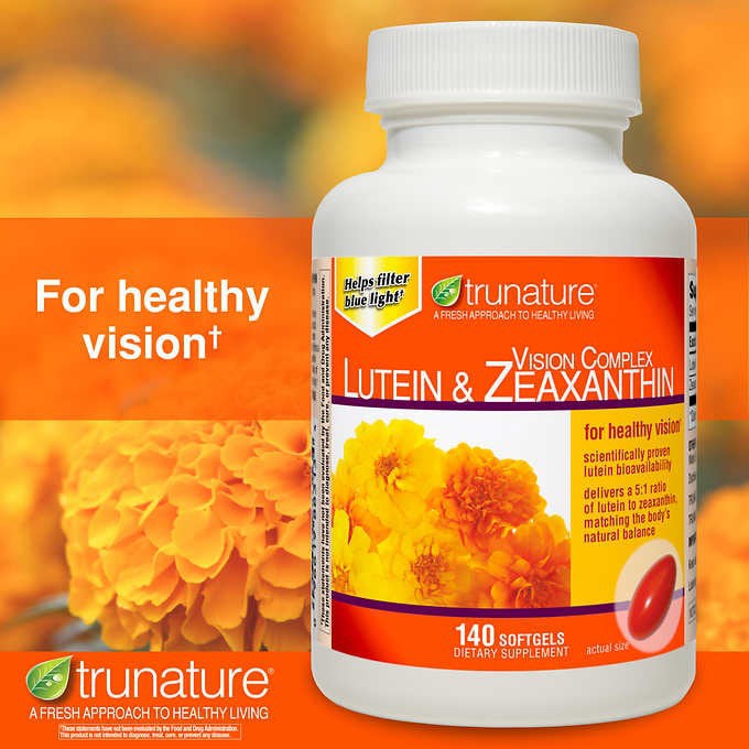 Trunature [3v16	Vision Complex Lutein 25 &amp; Zeaxanthin	140 soft ถูกสุดในไทย] บำรุงสายตา มองเห็น ลูทีน ทรูเนเจอร์