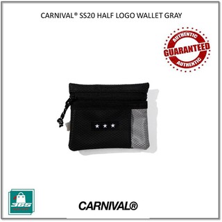 CARNIVAL SS20 HALF LOGO WALLET GREY กระเป๋า คาร์นิวั ใบเล็กล ราคาถูก ราคาส่ง