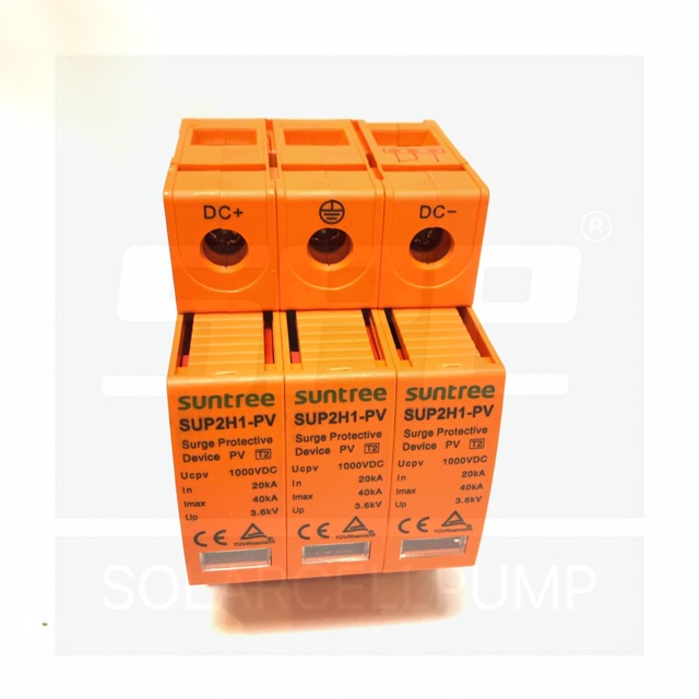 ตัวป้องกันฟ้าผ่า SUNTREE DC SPD SUP2H1-PV 3P 1000V 20KA/40KA