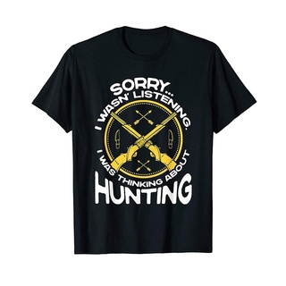 ROUNDคอลูกเรือNeckเสื้อยืด พิมพ์ลาย Hunters Who Love To Hunt Funny Sayings สําหรับล่าสัตว์-4XL