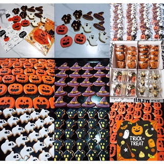 2024🎃👻คุ้กกี้ฮาโลวีน4ลาย🎃Halloween Cookies/Royal Icing Cookies มี4 แบบ *บรรจุซองใสตต่อ1ชิ้น หรือ แบบแพ็ค4ชิ้นซองฮาโลวีน