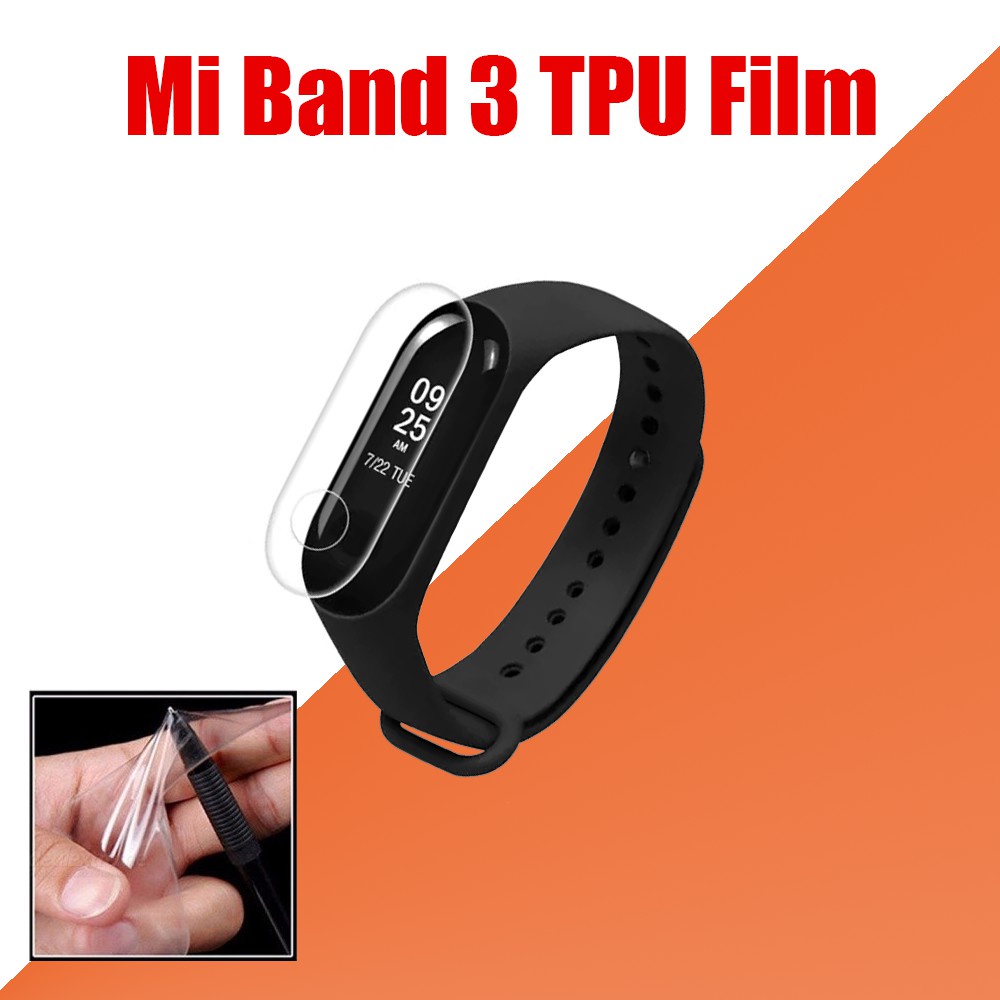 ฟิล์มกันรอย Xiaomi Mi band 3 Ultra Thin TPU Flexible Screen Protector Mi band 3