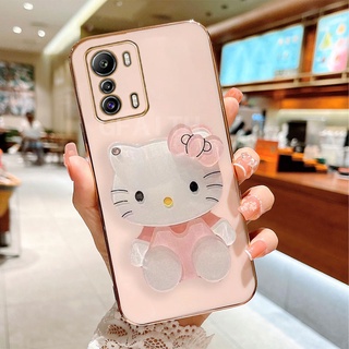 New เคสโทรศัพท์ Infinix Zero 5G / Zero X Pro / ZeroX / Zero X Neo Fashion Soft Case Plating with Cute Kitty Makeup Mirror Cover เคส Infinix ZEROXPRO Camera Lens Protection