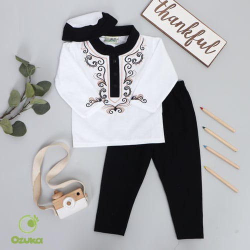 KATUN เสื้อผ้าเด็ก 6-12 เดือน BABY MUSLIM KOES ชุดชายผ้าฝ้าย 100% เสื้อยืดวัสดุ Cool OZUKA