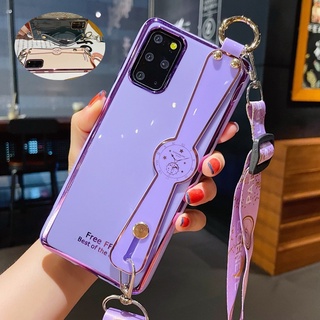 เคสโทรศัพท์มือถือ TPU แบบนิ่ม ลายนาฬิกา พร้อมสายคล้อง สําหรับ Samsung Galaxy Note 20 20Ultra Note 10 10Plus Note 10Lite Note 8 9