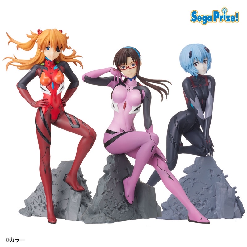 ฟิกเกอร์แท้🎌 SEGA EVANGELION Super Premium Figure Makinami Mari Asuka Langley Shikinami Japan SPM