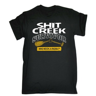 เสื้อยืดแฟชั่น พิมพ์ลาย Creek Survivor you need a Canoe Kayak palette Sh1T สําหรับปาร์ตี้ฮาโลวีนS-5XL