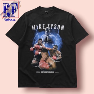 เสื้อยืด ผ้าฝ้าย ขนาดใหญ่ พิมพ์ลาย MIKE TYSON ufc wwe boxing legend สีดํา สําหรับผู้ชาย และผู้หญิง ไซซ์ 30s 24s