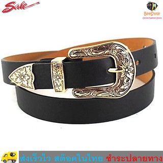 MiStyles เข็มขัด เข็มขัดผู้หญิง เข็มขัดแฟชั่น High Quality Womens Fashion Belt รุ่น Country Style 2218 สีทอง