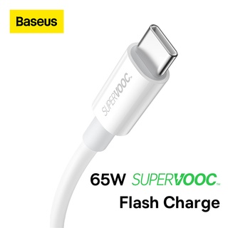 Baseus Supervooc PD65W USB To Type C Cables 6.5A Fast Charging Smart Phone Data Cable For OPPO Realme One Plus Xiaomi Ch