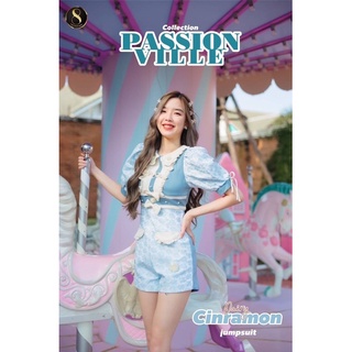 💎พร้อมส่ง💎8studio💕จั้มสูทขาสั้นสีฟ้า Passion ville