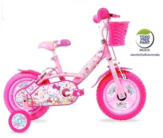 😍😍จักรยานเด็ก 12 นิ้ว LA BICYCLE คิตตี้ คละลาย เปิดกล่อง ขี่ได้ทันที ประกอบเสร็จแล้วจ้า😉😉