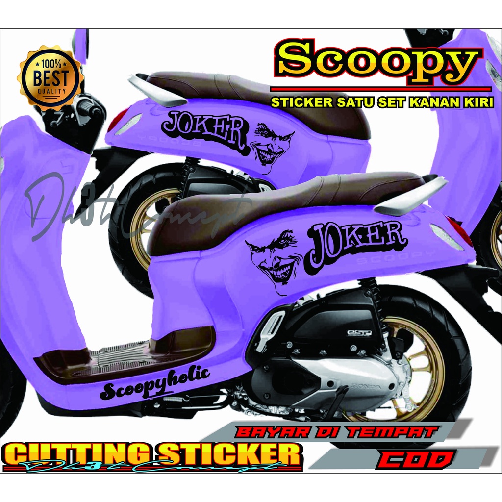 สติ๊กเกอร์ SCOOPY 2021 JOKER สติ๊กเกอร์ตัด SCOOPY MOTORCYCLE