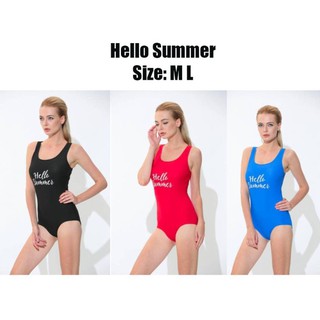 ชุดว่ายน้ำชิ้นเดียว tankini รุ่น hello summer