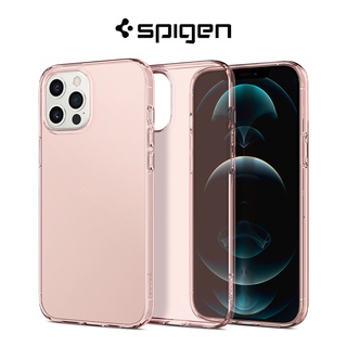 Spigen เคสโทรศัพท์มือถือ คริสตัล แบบยืดหยุ่น ทนทาน สําหรับ iPhone 12 Pro Max