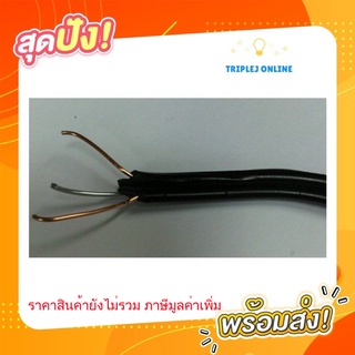 สายดรอปวายด์ สำหรับเดินเสียงตามสาย ขนาด 2*0.9 mm. ยาว 200 เมตร Drop Wire Cable ทองเเดงชุบ