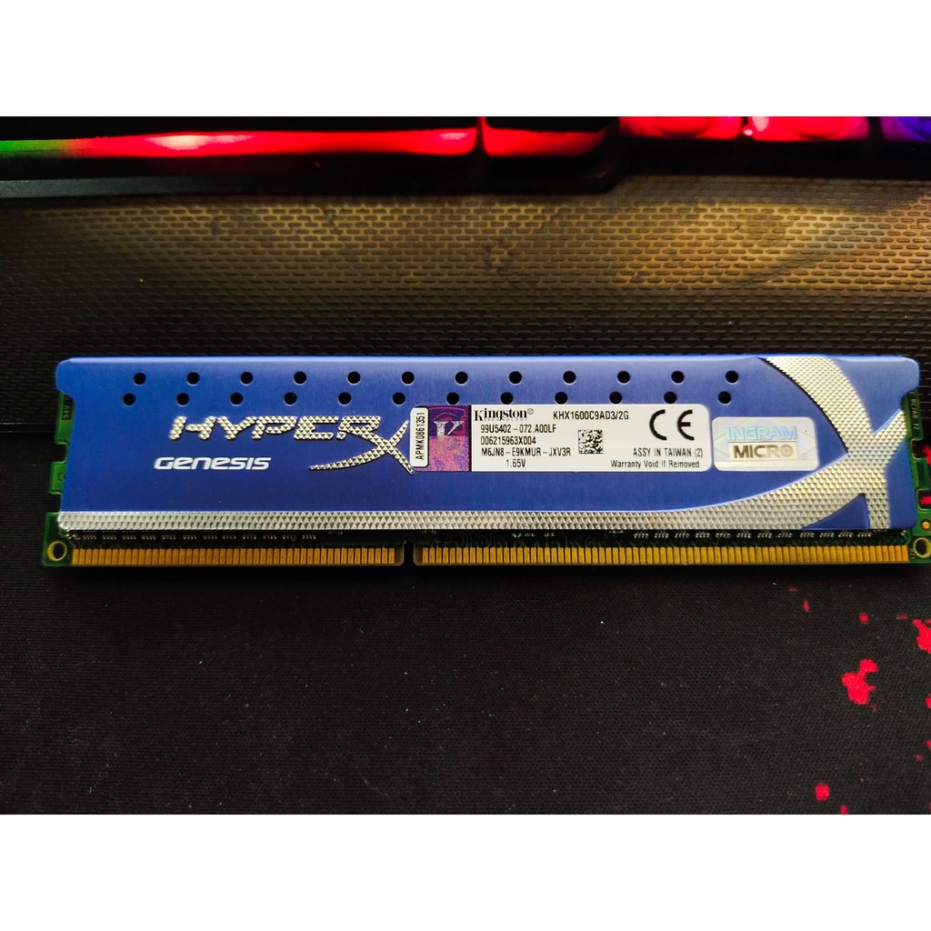 Ram 2g ddr3 bus1600 8chip kingston hyperx genesis