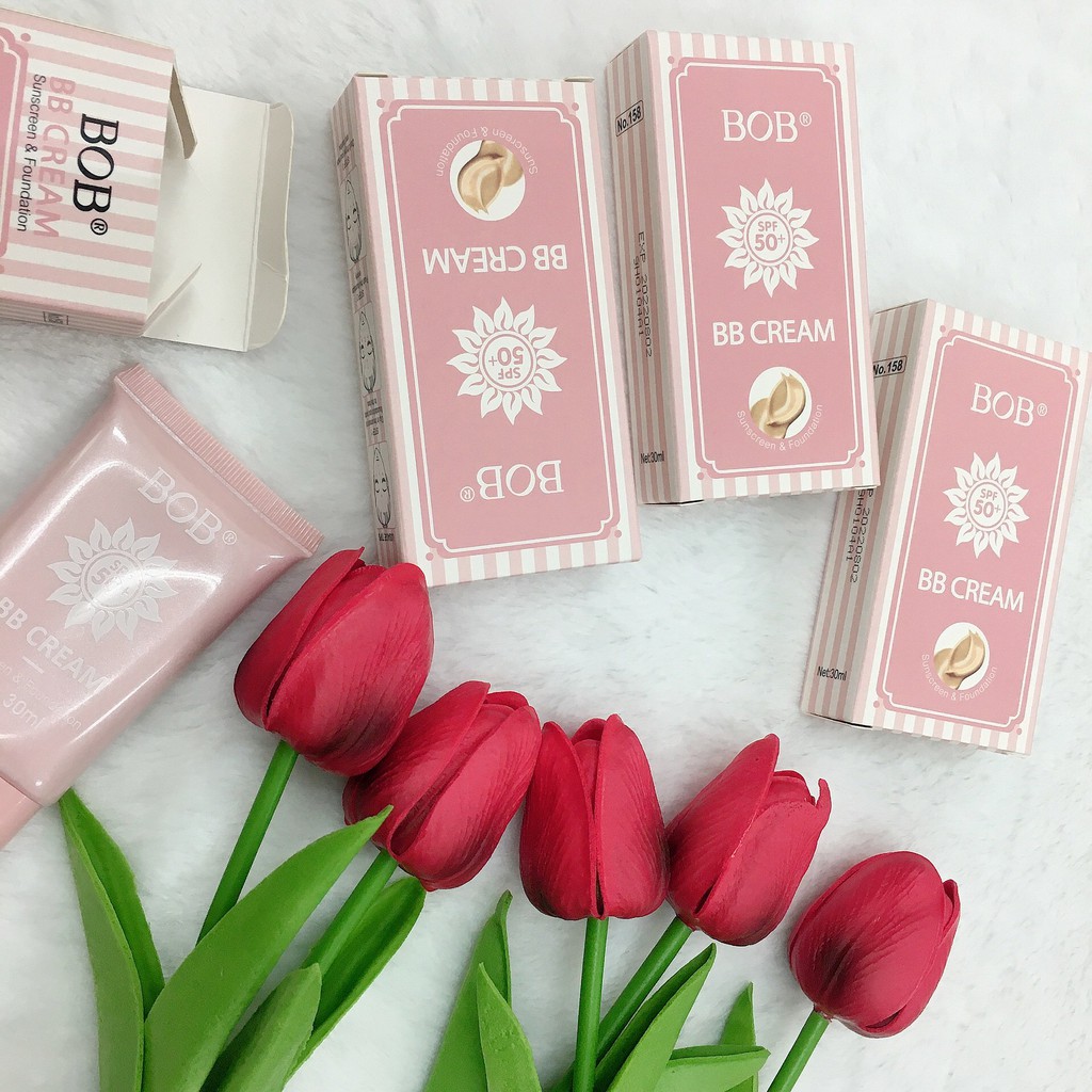 158 ครีมรองพื้นบีบี BB CREAM รองพื้นผสมกันแดด ติดทนนาน รองพื้นบีบีปราศจากน้ำมัน SPF50+