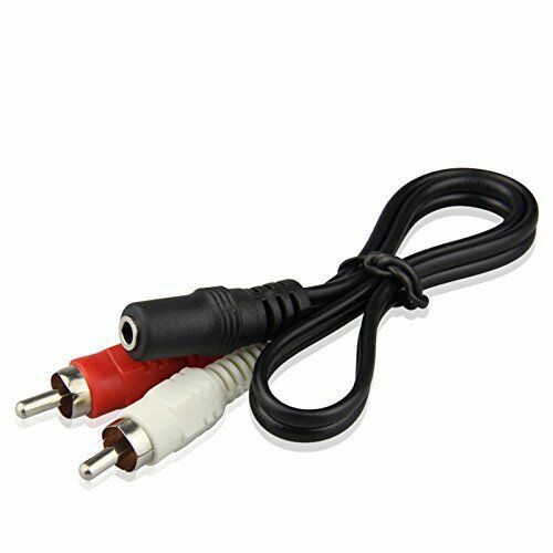 RCA Stereo Audio Splitter Cable Lead 3.5mm Jack Female Socket to 2 x Male Phono 30.cm