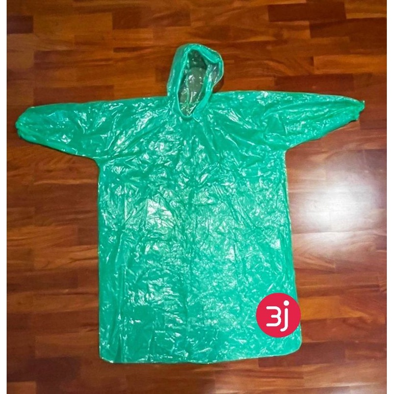 เสื้อกันฝนพกพา ฉลากไทย เนื้อหนาเหนียว  วัสดุ PE มีฮู้ด แขนจั้ม