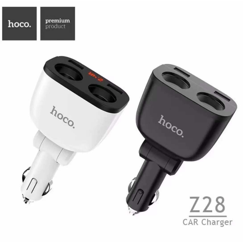 ส่งเร็ว Z28 ที่ชาร์จในรถ 3/1A ที่ชาร์จเสียบที่จุดไฟ Power Ocean In-Car Charger With Digital Display 