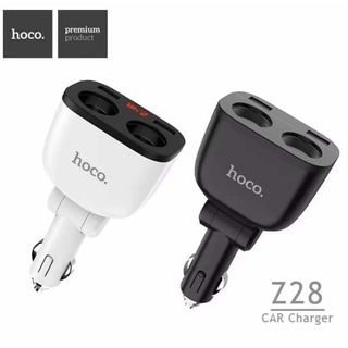 Hoco Z28 ที่ชาร์จในรถ 3.1A ที่ชาร์จเสียบที่จุดไฟ Power Ocean In-Car Charger With Digital Display มีช่องเสียบ 2USB