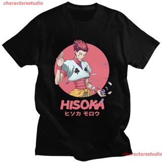 ผ้าฝ้ายคอกลมcharactersstudio Manga HxH Hisoka Morow T Shirt Men Cotton Urban T-shirt Pink O-neck Oversize Japan Anime Hu