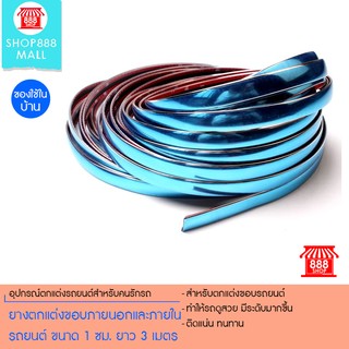 ยางตกแต่งขอบภายนอกและภายในรถยนต์ ขนาด 1 ซม. ยาว 3 เมตร (สีเงิน) 8881087BL350