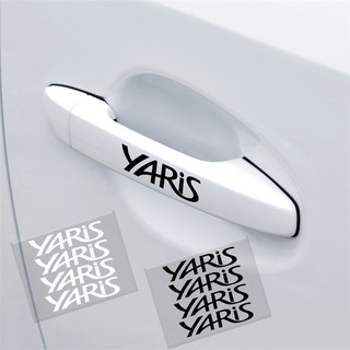 4pcs PVC รถ Decal มือจับประตูสติกเกอร์กาวสำหรับ Toyota Yaris 2008-2020