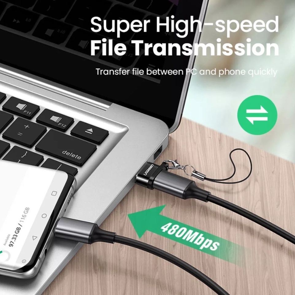 UGREEN รุ่น 50568, 50533 อะเเเดปเตอร์ 2.0, 3.0 to USB-C Female แปลงเป็น USB-A Male สำหรับชาร์จ มือถือ, คอมพิวเตอร์ อื่นๆ