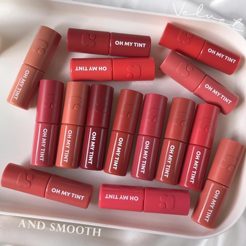 OH MY TINT by 2P Original 💄💄ลิปเนื้อละมุน ไม่ตกร่อง🌸🌻