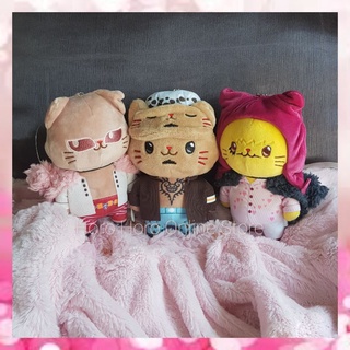 ✅️ พร้อมส่ง 🖤🐱 ตุ๊กตาวันพีซ โคราซอน &amp; โดฟลา &amp; ลอว์  🖤 One Piece Corazon - Doflamingo - Law With Cat Plush Mascot Doll