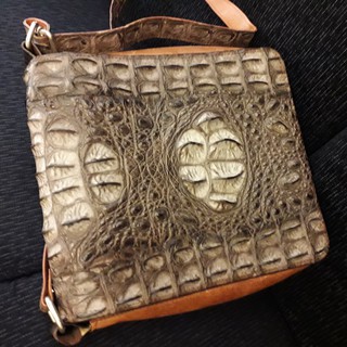 crocodile shoulder bag