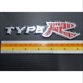 Plate Type-R ของรถ Honda 16 x 4.5 cm