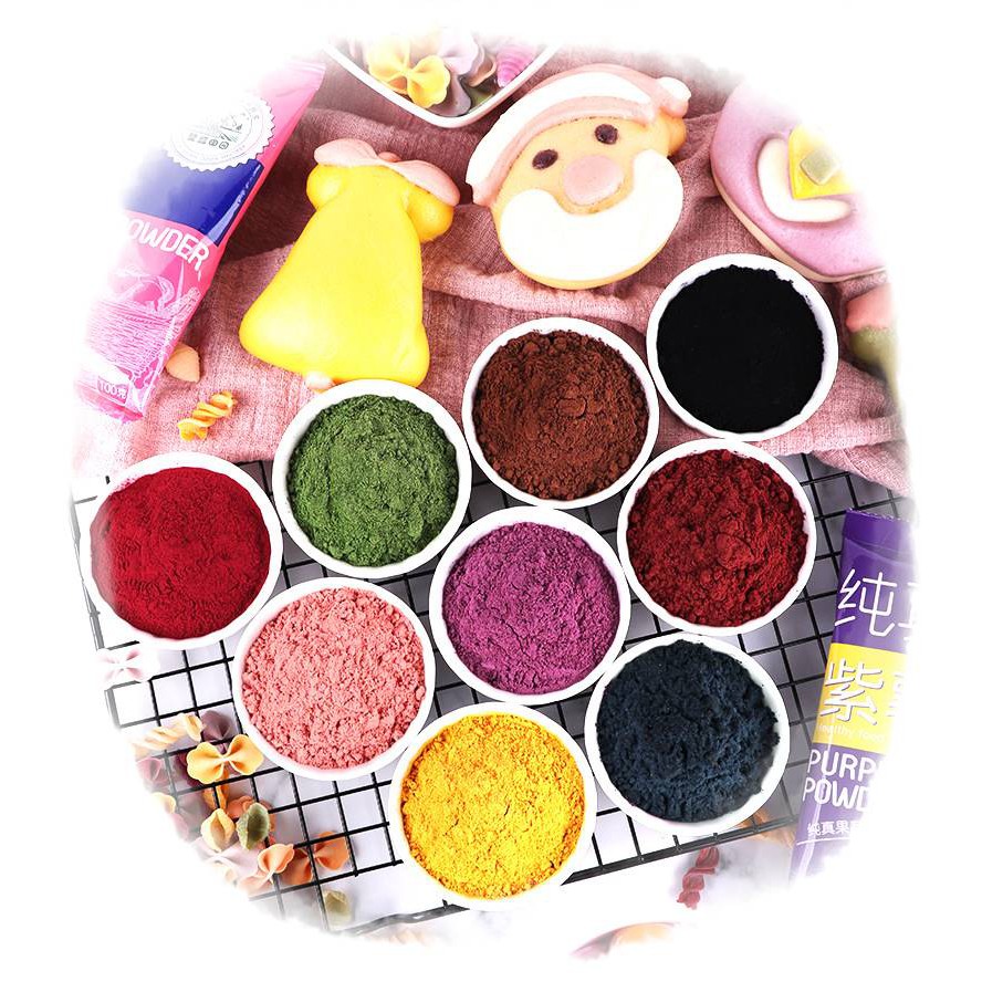 สีผงจากผักผลไม้ธรรมชาติขนาด50กรัม