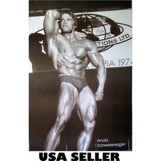 Arnold Schwarzenegger โปสเตอร์ สีดํา และสีขาว จากอเมริกา สําหรับเพาะกาย