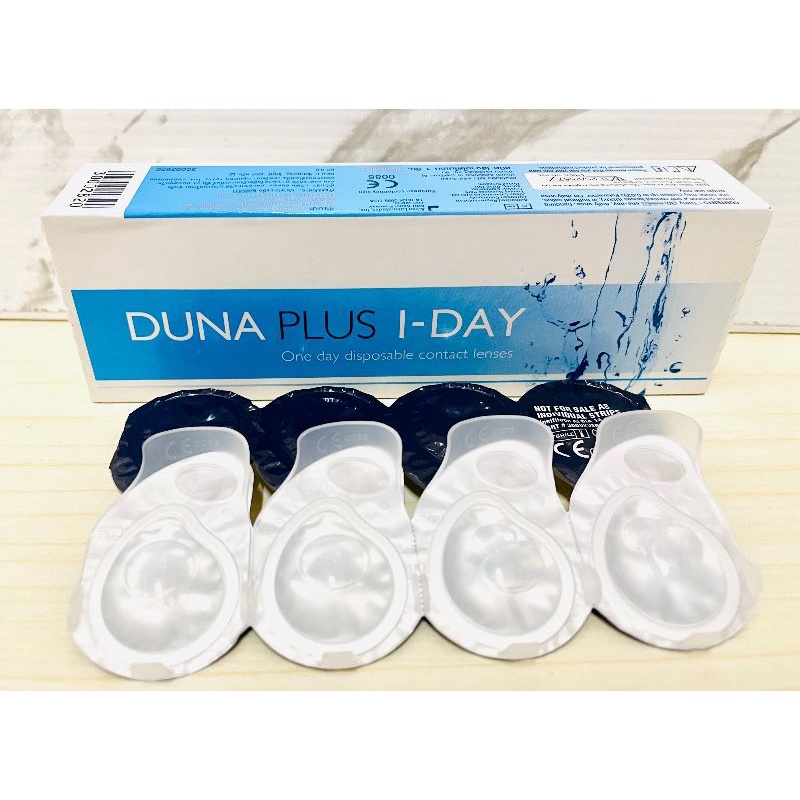 คอนแทคเลนส์ DUNA Plus I-Day ชนิดรายวันค่า สายตาสั้น-10.00 สินค้าไม่มีกล่องนะคะ แบ่งขายคะ ขายเป็นคู่