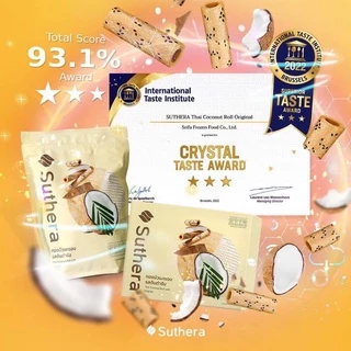ทองม้วน สุธีรา Suthera official ส่งไว ขนมมงคล กะทิสด กรอบ อร่อย ของฝากยอดนิยม ขนมไทยสูตรโบราณ Gluten Free แพ็คเกจสวย