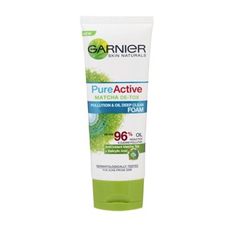 GARNIER การ์นิเย่ เพียวแอคทีฟมัทฉะโฟม 100มล.